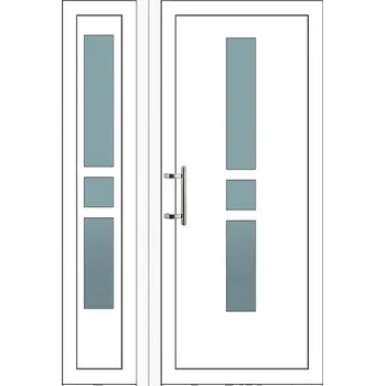 Vchodové dveře Dvoukřídlé vchodové plastové dveře Soft Megan