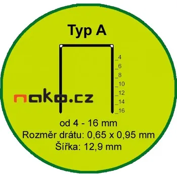 Spona do sešívačky Spony A10CNK PREBENA (bal=8.000ks)