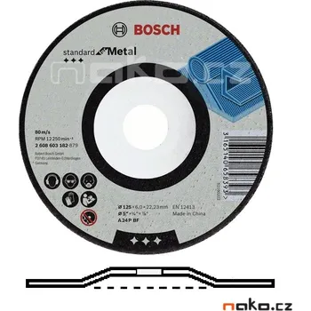 Příslušenství k brusce BOSCH 115x6mm brusný kotouč Standard for Metal 2608603181