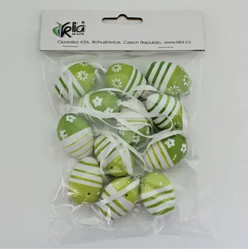 Zahradní dekorace Vajíčka závěs plast S/12 zelené (HEA-16S0893/4/G)