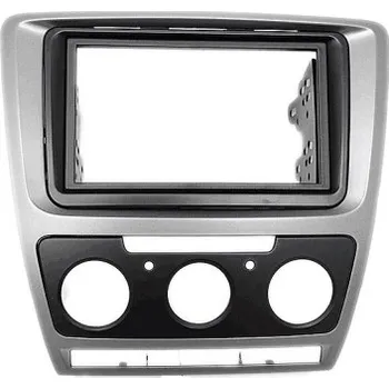 Kompletní kamerový systém 2DIN redukce pro Škoda Octavia 2009-2013 manual Clima šedý (11120)