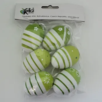 Zahradní dekorace Vajíčka závěs plast S/6 zelené (HEA-16S0893/6/G)