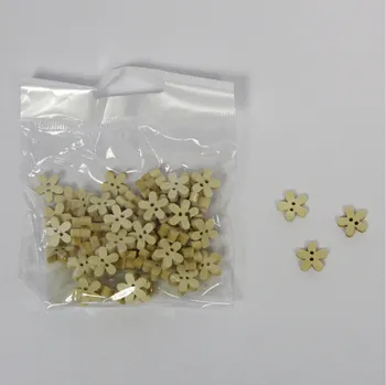 Velikonoční dekorace Květinky přízdoba dřevo 60ks/0,3cm natural (HEE-17334)