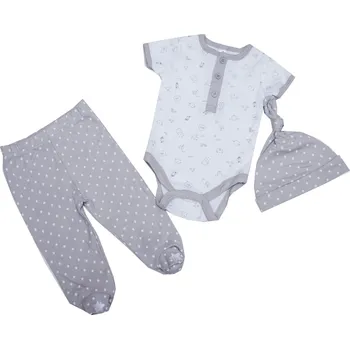 Kojenecká souprava Soft touch Kojenecká souprava šedobílá vel. 74 Velikost: 74