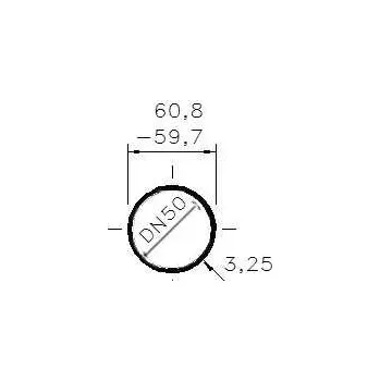 Kanalizační potrubí Trubka bzv. hl. 2" /DN 50/60,3-59,7 x 3,65/