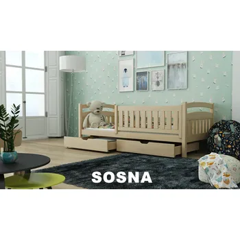 Dětská postel Masivní postel TERRY 80x200 cm s úložným prostorem