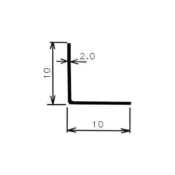 Stavební profil Úhelník ohýb. 10x10x2