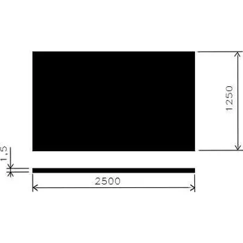 Plech Plech nerez 1,5mm/1,25x2,5m/ 1.4301 brus + folie
