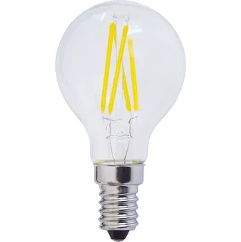 Žárovka LED žárovka E14 G45 4W filament čirá neutrální bílá