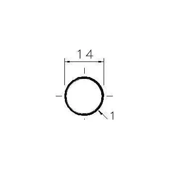 Stavební profil Trubka 14x1 1.4301 nerez