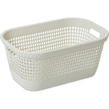 Koš na prádlo Aldotrade Ratan 45 l bílý