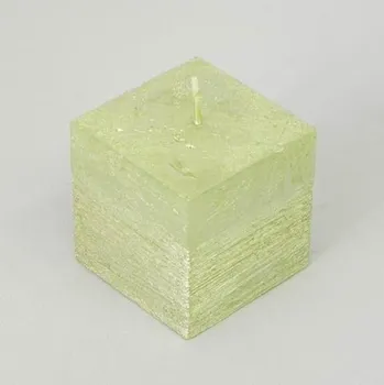 Svíčka Svíčka Jin.hranol 60x60x60 2/3 k+l zelená (42060060204)