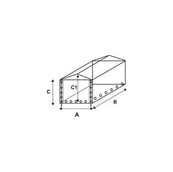 Plachta na motorové vozidlo Flobal Plachta na přívěsné vozíky - sedlová - otevírání zadní čelo - třmeny