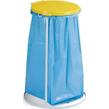 Odpadkový koš Stojan na pytel 70 l - žluté víko