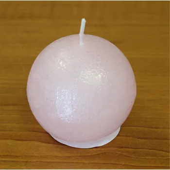 Svíčka Svíčka jinovatka metal koule 60 růžová (40060060108)