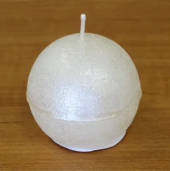 Svíčka Svíčka jinovatka metal koule 60 krémová (40060060106)