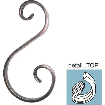 Zábradlí Element tvaru-S h230, b120/60, 12x6mm