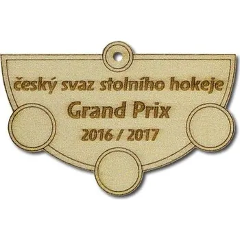 Pelisport Dřevěná Medaile ČSSH 1 gravírovaná strana