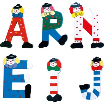 Dřevěná hračka Bino Písmeno B s klaunem