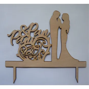 Jedlá dekorace na dort Svatební pár II