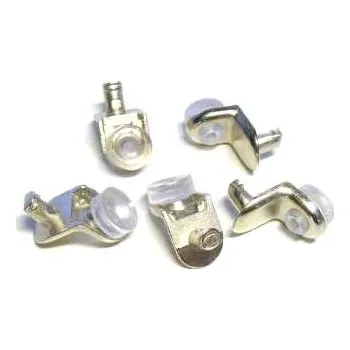 Nábytkové kování Podpěrka polic rohová, délka 22 mm, nikl, na sklo