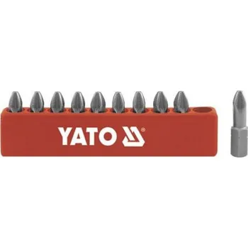 Bit Bity 1/4" křížové PZ2 Yato 10ks protiskluzové