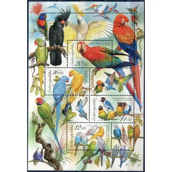 Poštovní známka Česká pošta (2004) A 409-412 ** - VV - Chov papoušků - skvrna za hlavou