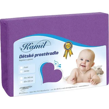 Prostěradlo Prostěradlo froté dětské 60x120 cm tm.fialová
