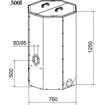 nádrž Nádrž na pelety 500 litrů modrá H0202
