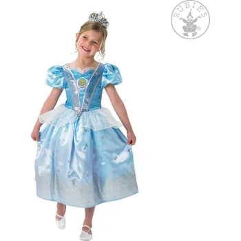 Karnevalový kostým Rubies USA Kostým Popelky - Cinderella Glitter - licenční kostým D varianta: LD 7 - 8 roků