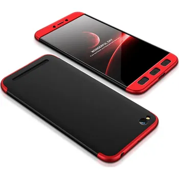 Pouzdro na mobilní telefon Beweare 360 oboustranný kryt na Xiaomi Redmi 5A - černo-červený - VÝPRODEJ