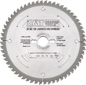 Pilový kotouč CMT XTreme pilový kotouč na lamino a DTD D300 x 3,2 d30 Z72 HM