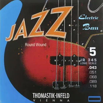 Struna pro kytaru a smyčcový nástroj Thomastik JAZZ&nbsp;ROUND&nbsp;WOUND JR345 - Struny na baskytaru - sada