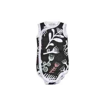 Kojenecký body Lodger Romper Fold Over Botanimal Raven, 62