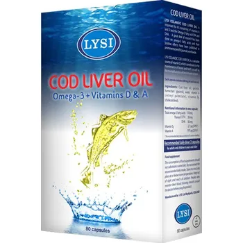 Přírodní produkt Lysi Cod Liver Oil 80 cps.