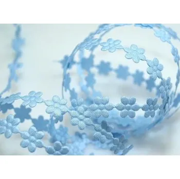 Stuha Květinky malé modré 6mm/1m