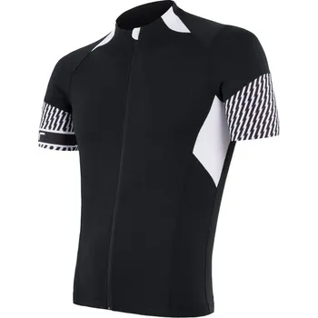 cyklistický dres Sensor Race s krátkým rukávem M černý/bílý