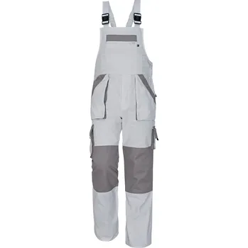 montérky Červa Max bílé/šedé kalhoty s laclem, 46