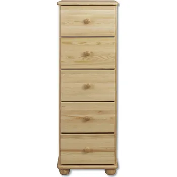 Komoda Nabytek-dreveny.cz Komoda borovice masiv 5 zásuvek masiv 116 Barevné provedení: Dub