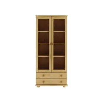 Knihovna Nabytek-dreveny.cz Vitrína masive 115 z borovice Barevné provedení: Přírodní lakovaná