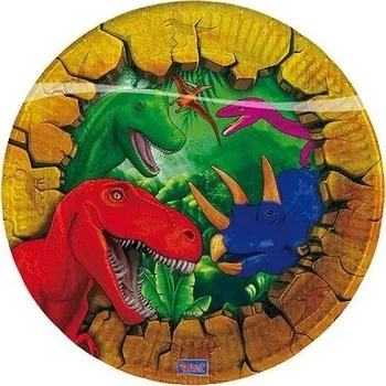 Party nádobí TALÍŘE PÁRTY DINOSAUŘI 18 cm 6 ks 61850