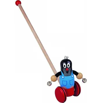 Dřevěná hračka Detoa strkadlo Krteček