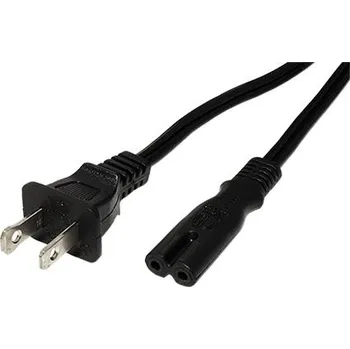 Napájecí kabel Lindy Kabel síťový 2pinový US, NEMA 1-15P(typ A) - C7, 2m, černý (30424) - 19.43.0045