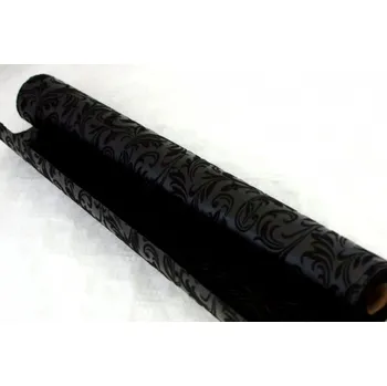 Svatební dekorace Vlizelín vintage vzor - 50cm - 4,5m - černý