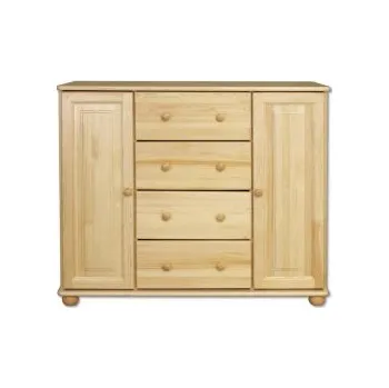Komoda Nabytek-dreveny.cz Dřevěná komoda masiv 117 borovice masiv Barevné provedení: Ořech