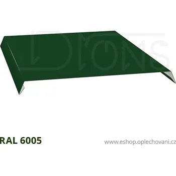 Střešní lemovaní Oplechování atiky kónické rš 330 tmavě zelená (šíře 250)