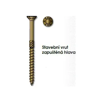 Vrut Vrut stavební konstrukční, zapuštěná hlava 8,0x 80mm TORX40, ZZ