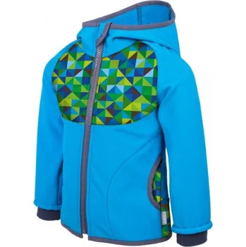 Unuo Softshellová bunda s fleecem triangl tyrkysová