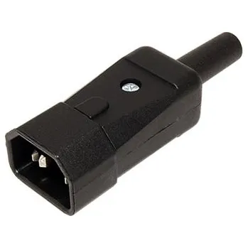 Elektronická součástka BACHMANN Konektor síťový IEC320 C14 samec, 250V/10A, na kabel (915.171) - 19.07.1294