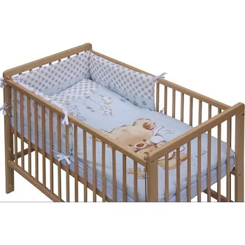 Povlečení 6-dílná ložní souprava 90/120 cm - Modrá - Medvěd